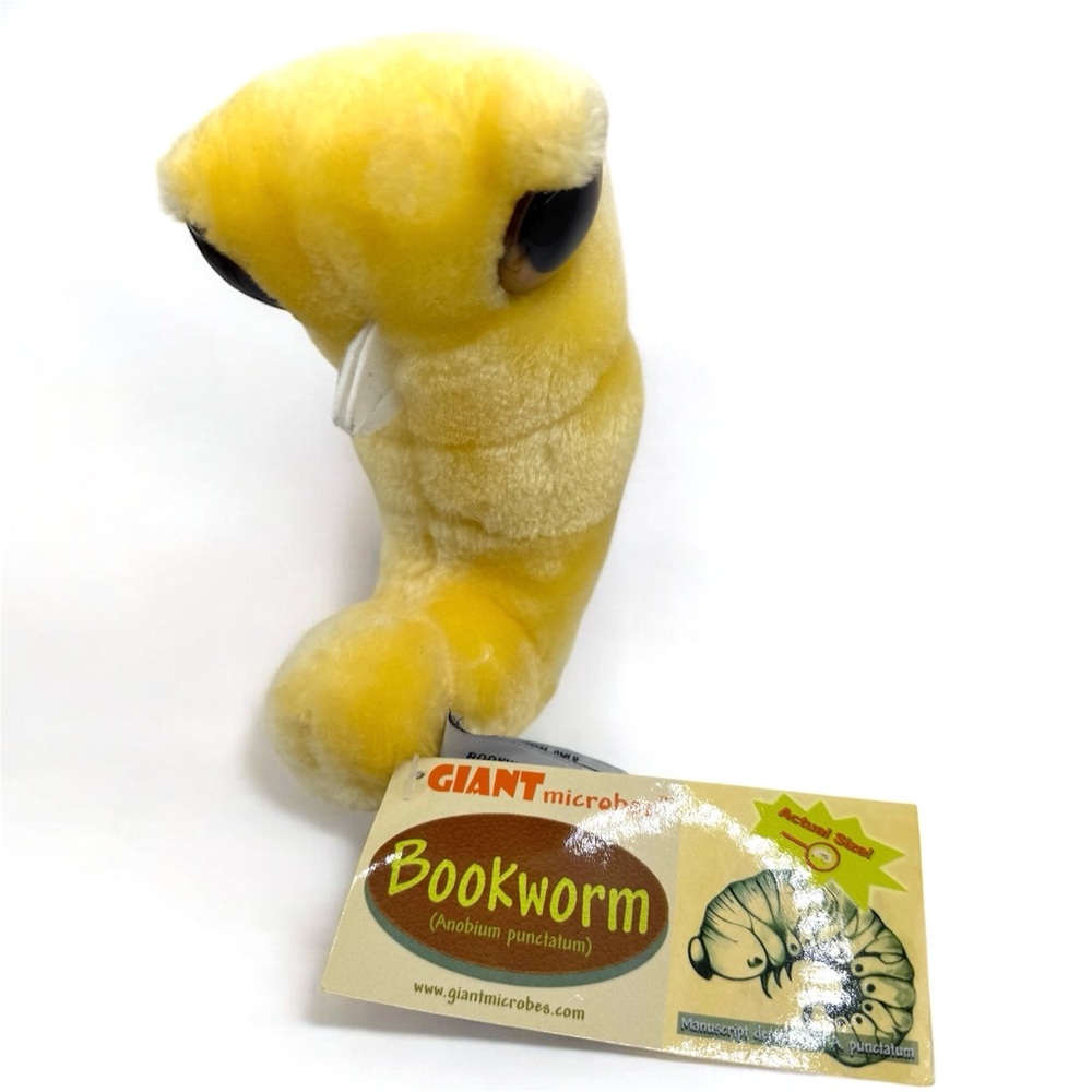 Giant Microbes Stuffed Plush - Bookworm- NWT - Vintage 2003 - Science Toy